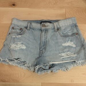 Aeropostale Light Blue Ripped Jean Shorts